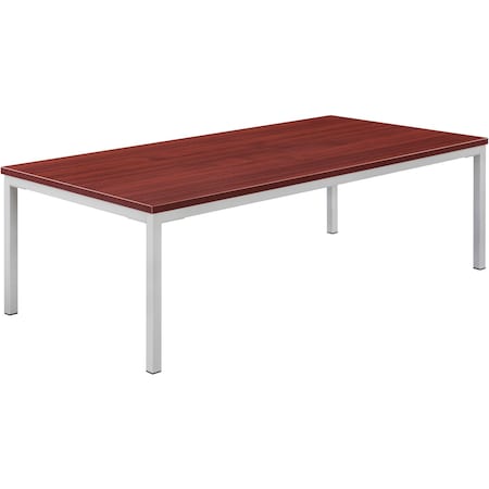 Global Industrial Wood Coffee Table with Steel Frame  - 48 x 24 - Mahogany 695755MH